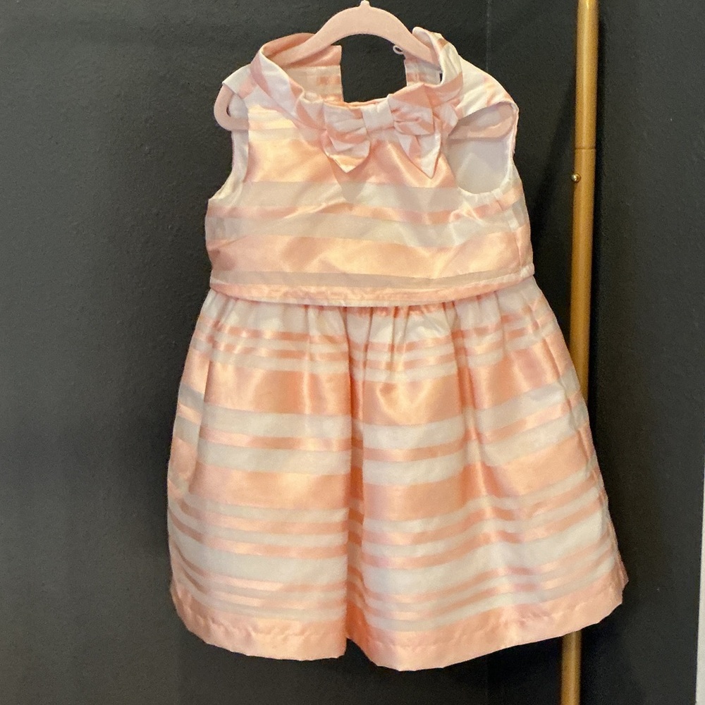 Janie and Jack Pink and White Striped Dress